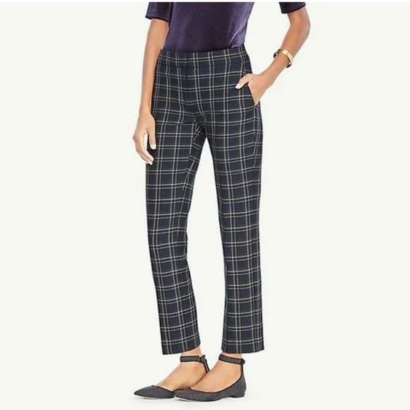 NWOT Ann Taylor DEVIN Cropped Pant in Diamond Pattern Women's Size 2 - Picture 2 of 7